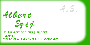 albert szij business card